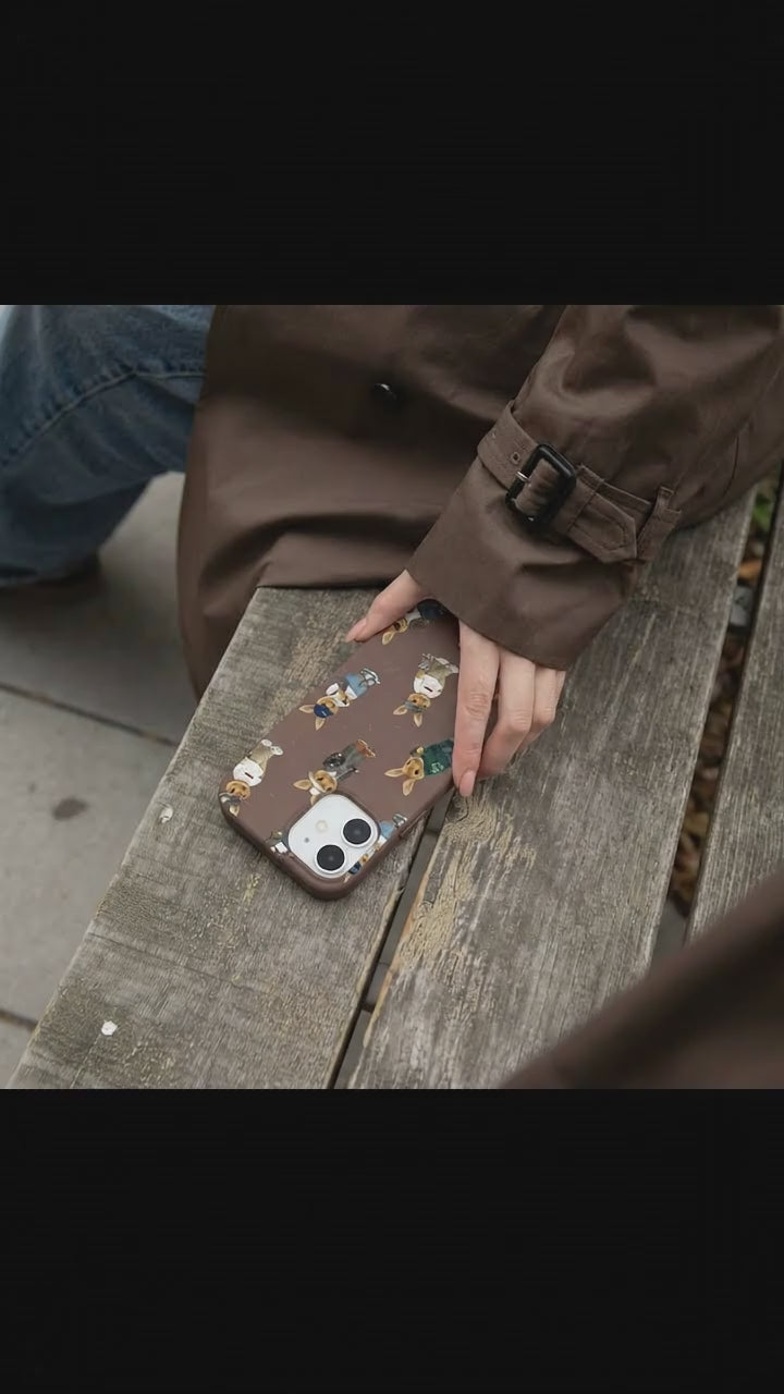 Chocolate Brown Rabbit Friends iPhone 17 Case - Product video demonstration