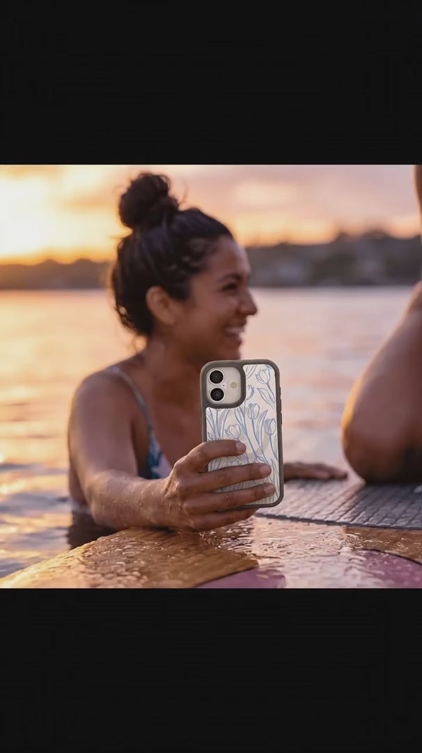 Clear Tulip Dreams iPhone 17 Pro Case With Noir Ridge (MagSafe included) - Product video demonstration