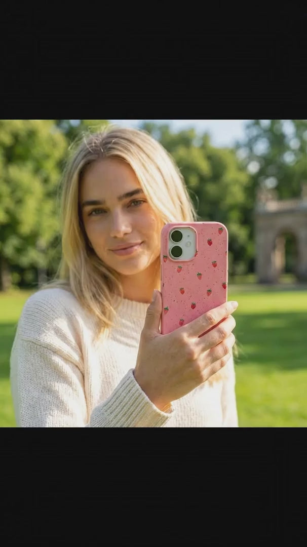 Bubblegum Pink Summer Berries iPhone 17 Pro Case - Product video demonstration