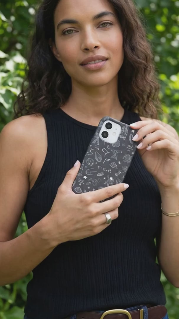 Black Astronomy iPhone 15 Case - Product video demonstration