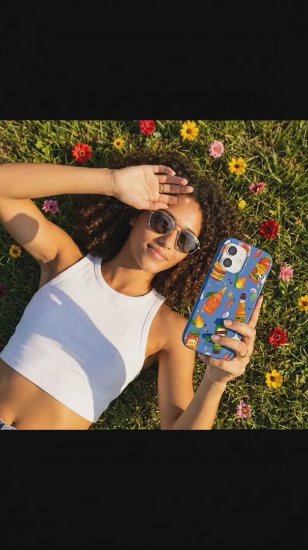 Electric Blue Hot Stuff iPhone 16 Case - Product video demonstration