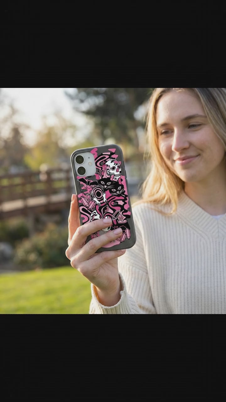 Black Spellbound Ghouls iPhone 17 Case - Product video demonstration