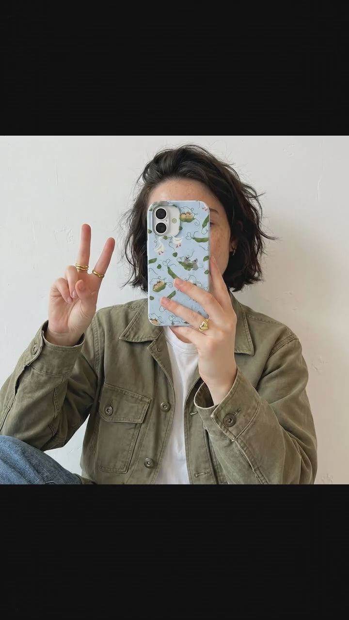 Powder Blue Two Peas in a Pod iPhone 17 Case - Product video demonstration