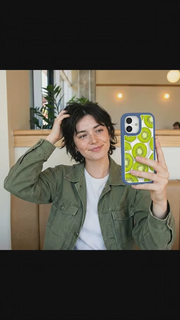 Clear Kiwi Slices iPhone Air Case With True Blue Ridge (MagSafe included)