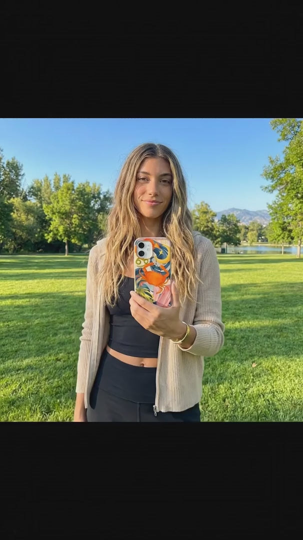 Seashell Cancer Crab iPhone 16 Pro Max Case - Product video demonstration