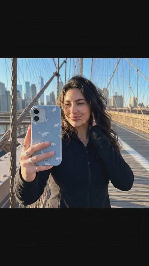 Powder Blue Lil Dinos iPhone 15 Case - Product video demonstration