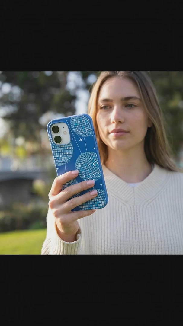 Electric Blue Blue Groove iPhone 16 Case - Product video demonstration