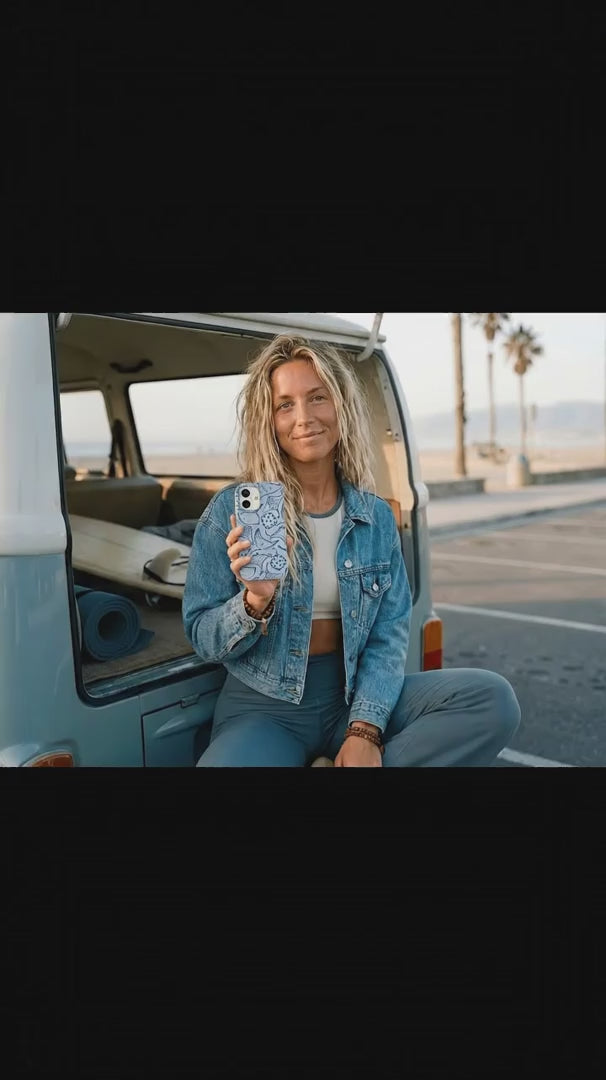 Powder Blue Stingray Fever iPhone 16 Pro Case - Product video demonstration