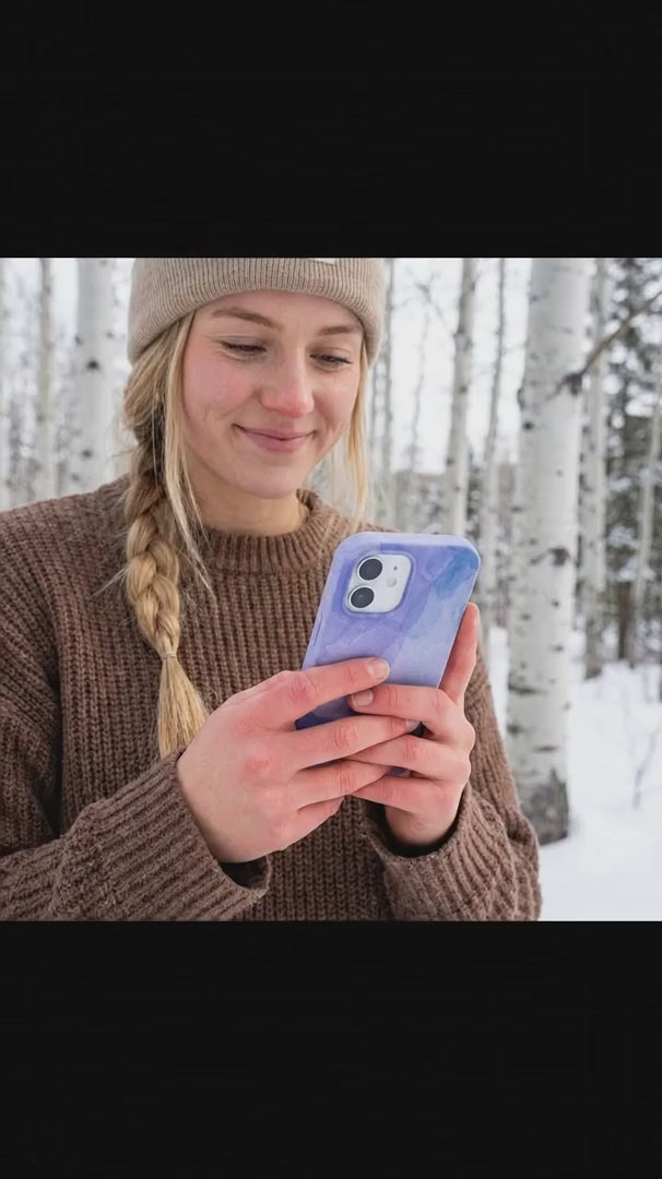 Lavender Blue Reflections iPhone 16 Pro Case - Product video demonstration
