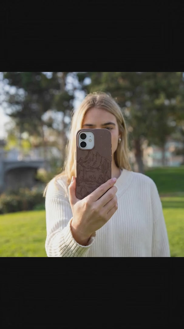 Chocolate Brown Desert Run iPhone 16 Case - Product video demonstration
