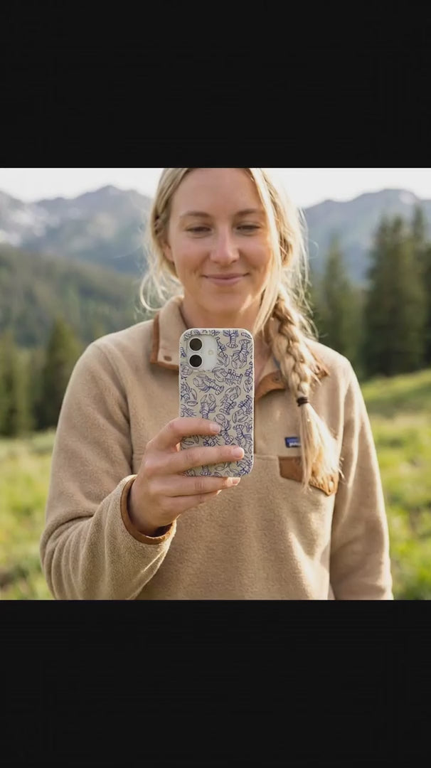 London Fog Blue Lobster iPhone 15 Pro Case - Product video demonstration