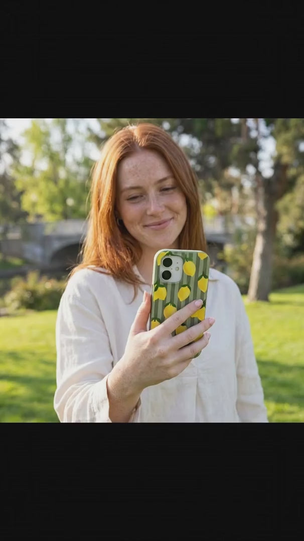 Forest Floor Zesty Lines iPhone 15 Case - Product video demonstration