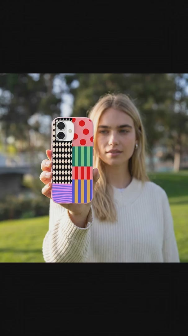 Bubblegum Pink Juggling Colors iPhone 15 Pro Case - Product video demonstration