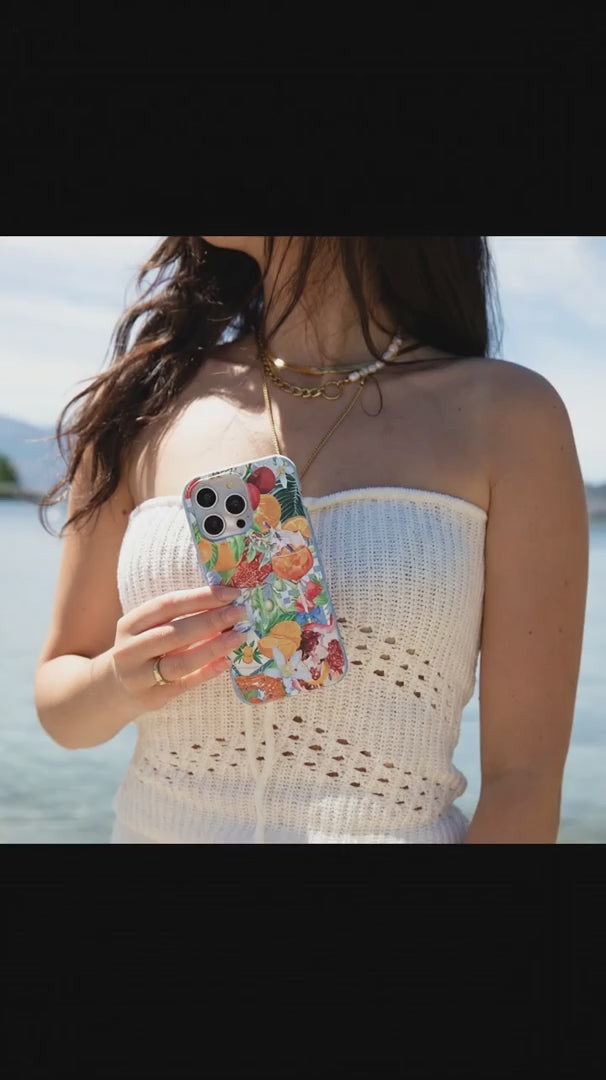 Powder Blue Mediterranean Summers iPhone 15 Pro Case - Product video demonstration