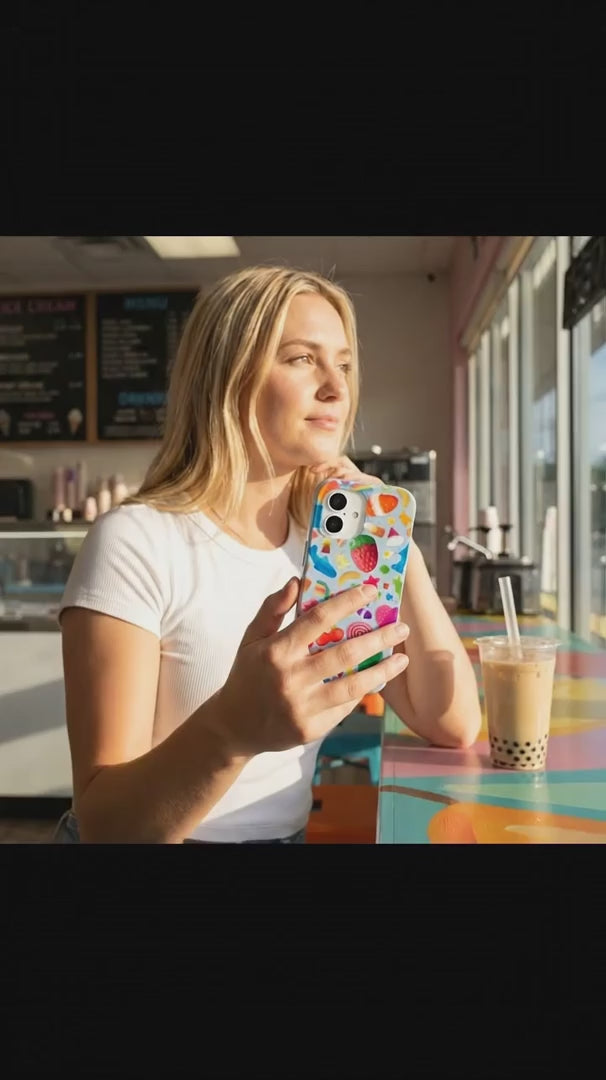 Powder Blue Super Gummies iPhone 13 Pro Max Case - Product video demonstration