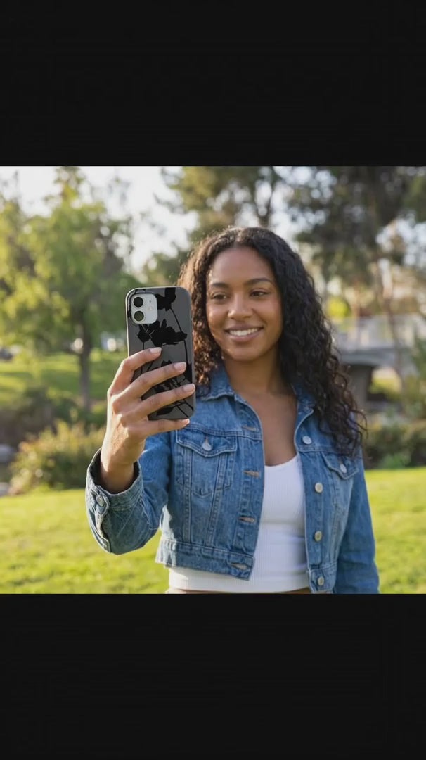 Black Shadow Petals iPhone 17 Pro Case - Product video demonstration