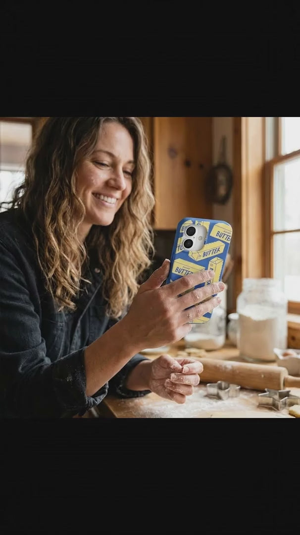 Electric Blue Butter Love iPhone 16 Case - Product video demonstration