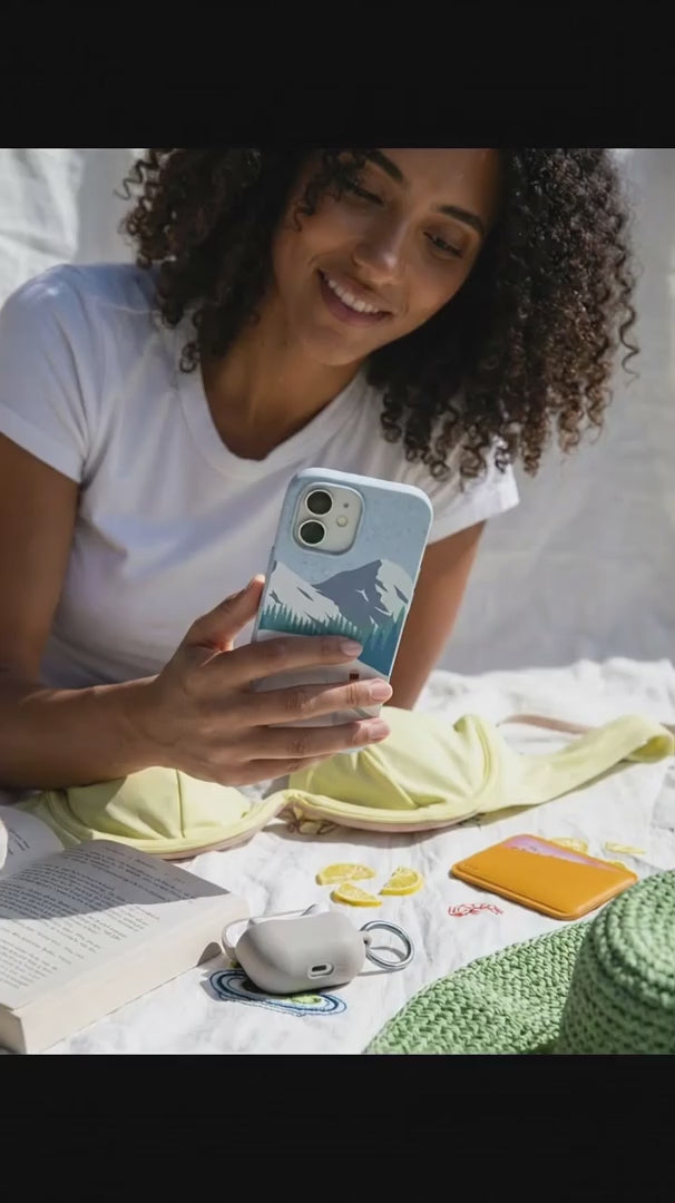 Powder Blue Shredding Peaks iPhone 15 Pro Case - Product video demonstration