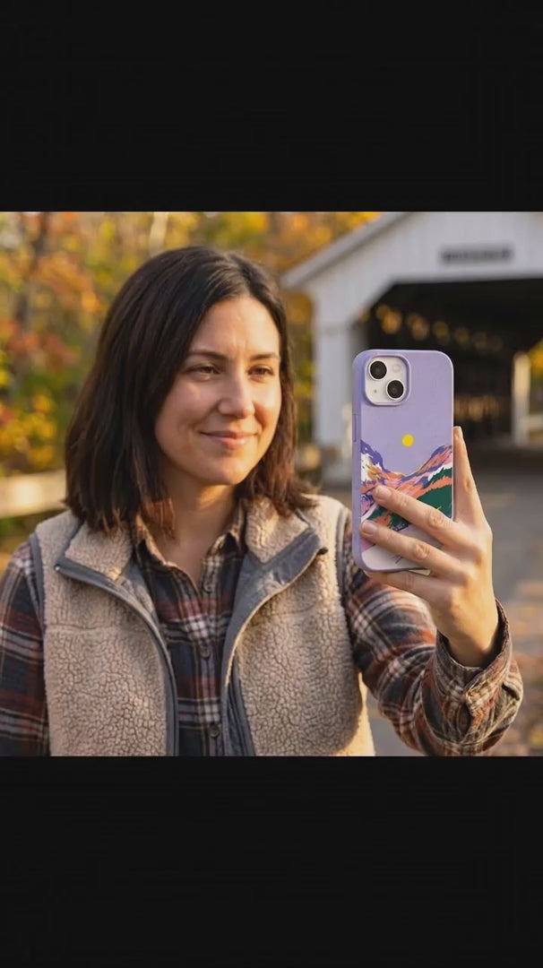 Lavender Alpine Sunset iPhone 16 Pro Max Case - Product video demonstration