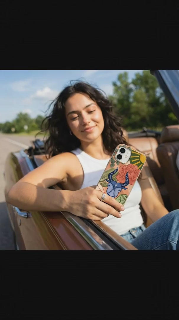 Seashell Taurus Bull iPhone 16 Case - Product video demonstration