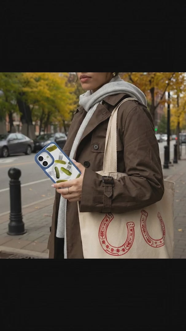 Clear Pickle Party iPhone 17 Pro Case With True Blue Ridge (MagSafe included) - Product video demonstration