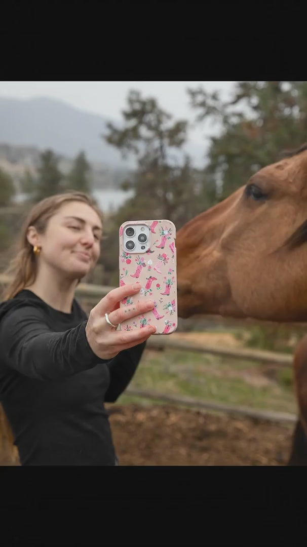 Seashell Boots N Flowers iPhone 16 Pro Max Case - Product video demonstration