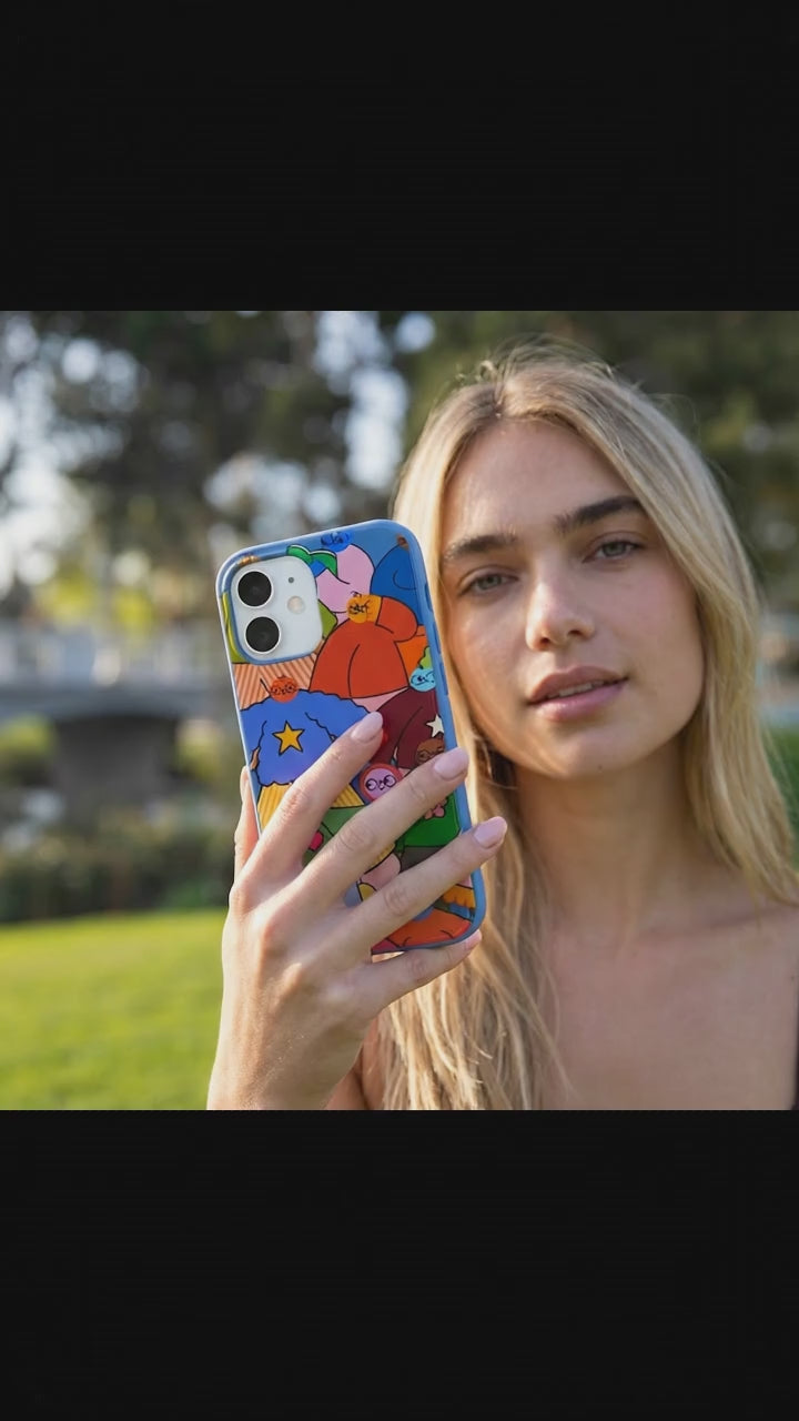 Electric Blue Pals iPhone 17 Case - Product video demonstration