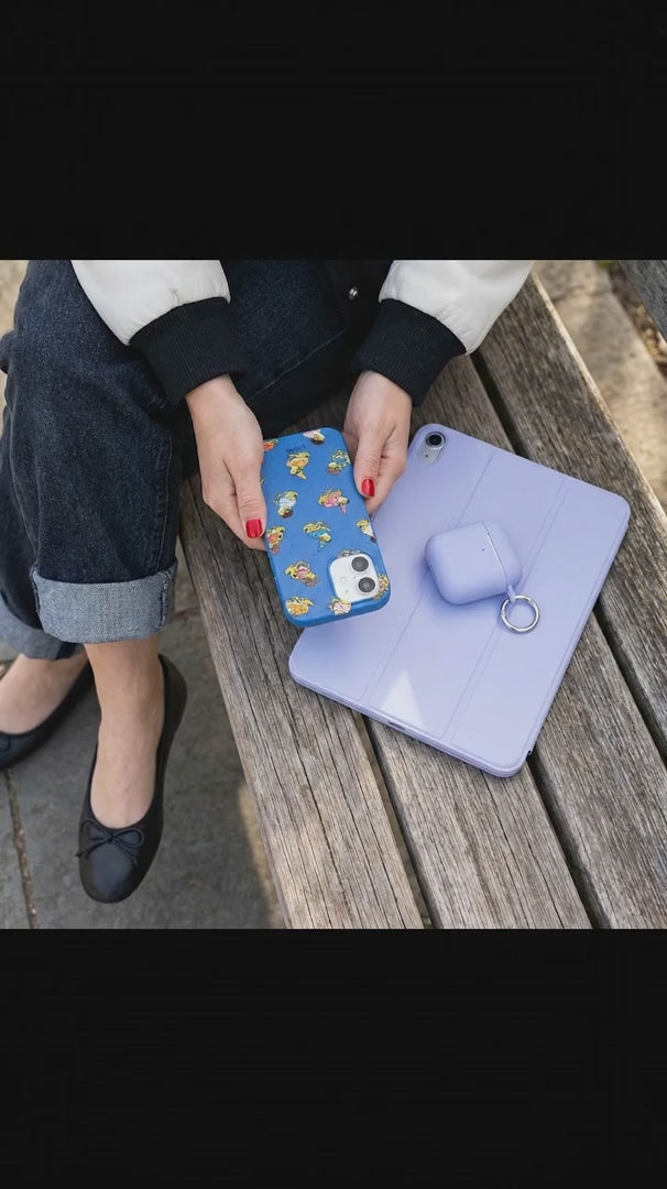 Electric Blue Fancy Frogs iPhone 16 Pro Case - Product video demonstration