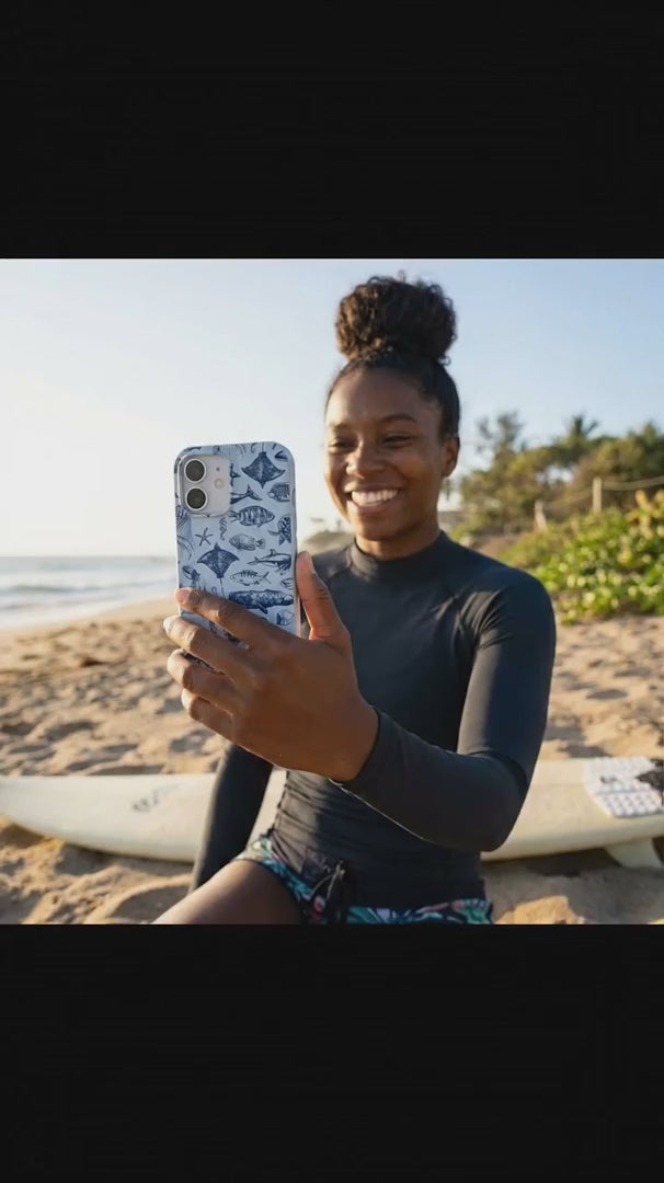Powder Blue Marine Life iPhone 16 Pro Case - Product video demonstration
