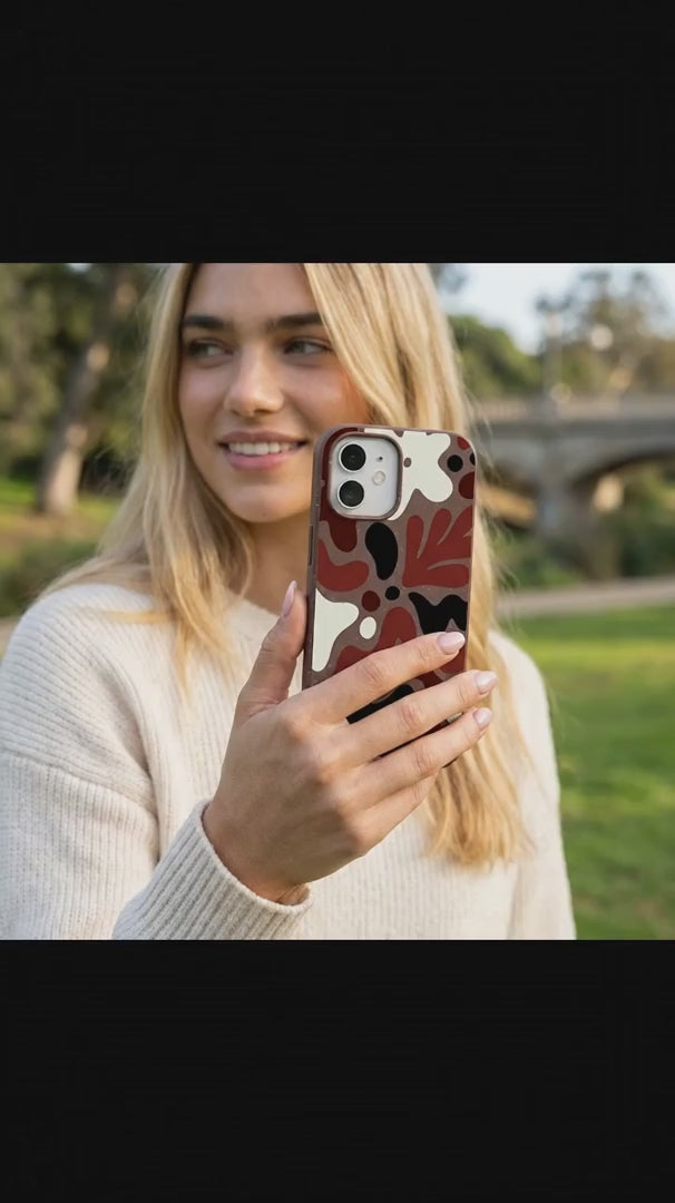 Chocolate Brown Earthy Curves iPhone 16 Pro Case - Product video demonstration