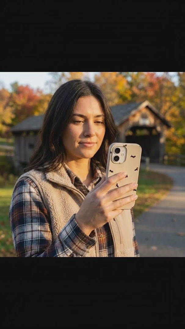 Seashell Lil Dachshunds iPhone 15 Case - Product video demonstration