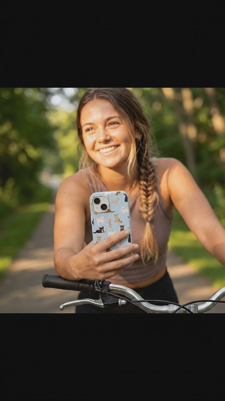 Powder Blue Chihuahua Charms iPhone 17 Case - Product video demonstration