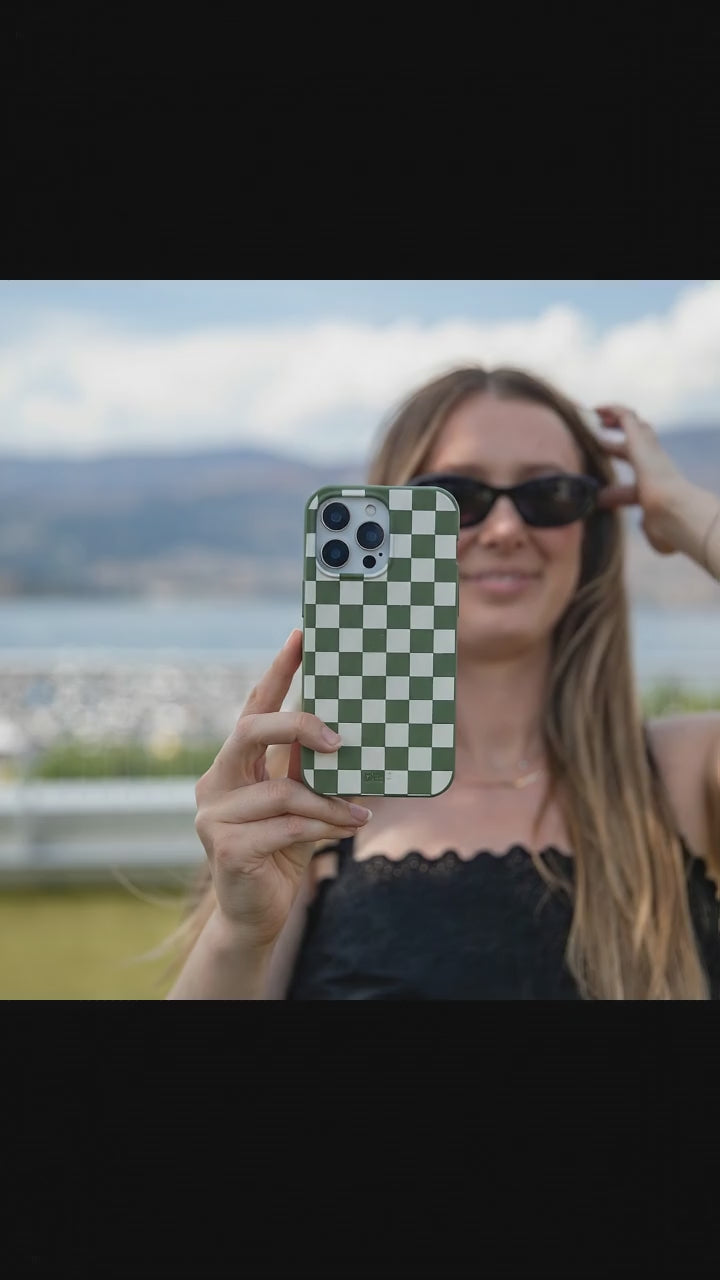 Forest Floor Matcha Check iPhone 16 Pro Case - Product video demonstration