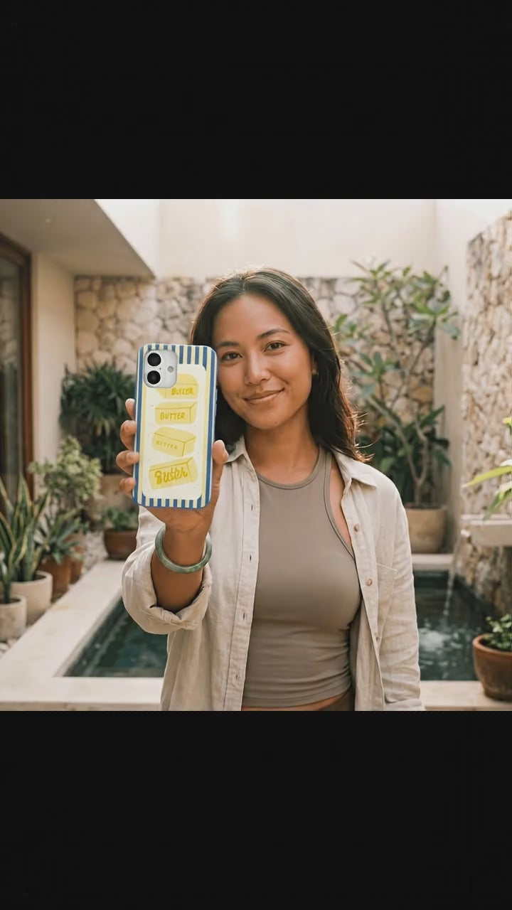 Electric Blue Butter Bars iPhone 17 Case - Product video demonstration