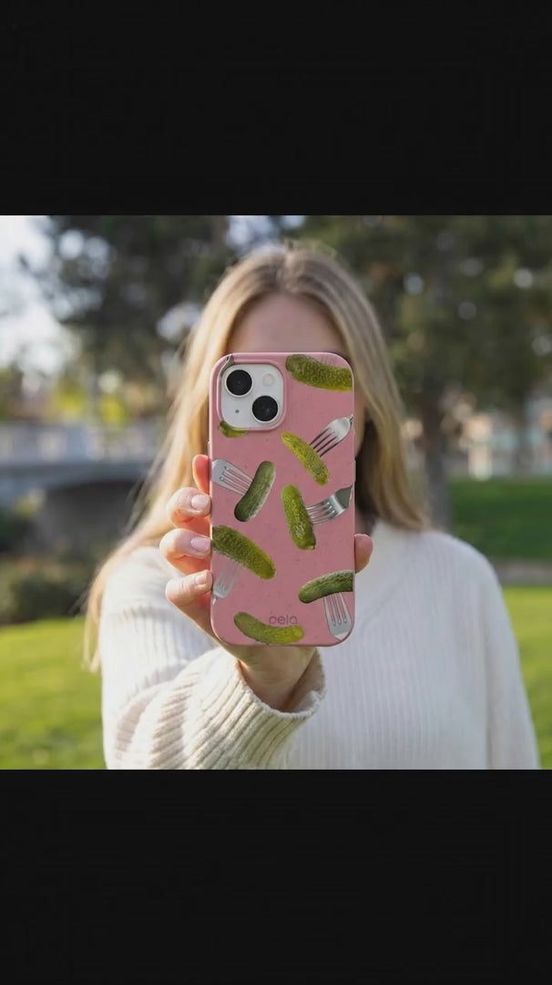 Bubblegum Pink Pickle Party iPhone 16 Pro Max Case - Product video demonstration