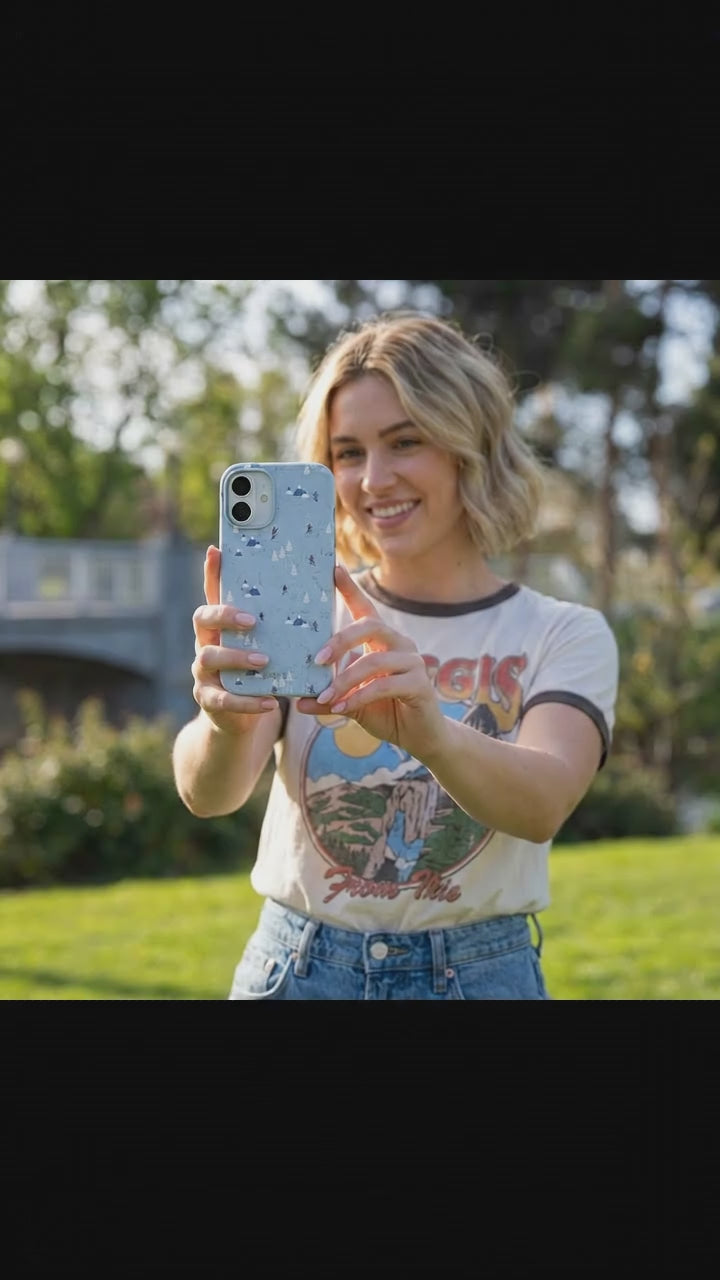 Powder Blue Ski Pass iPhone 17 Case - Product video demonstration