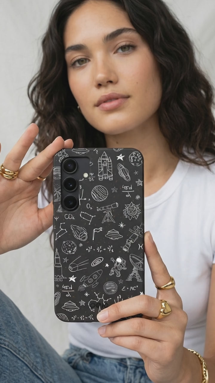Black Astronomy Samsung Galaxy S25 Case - Product video demonstration