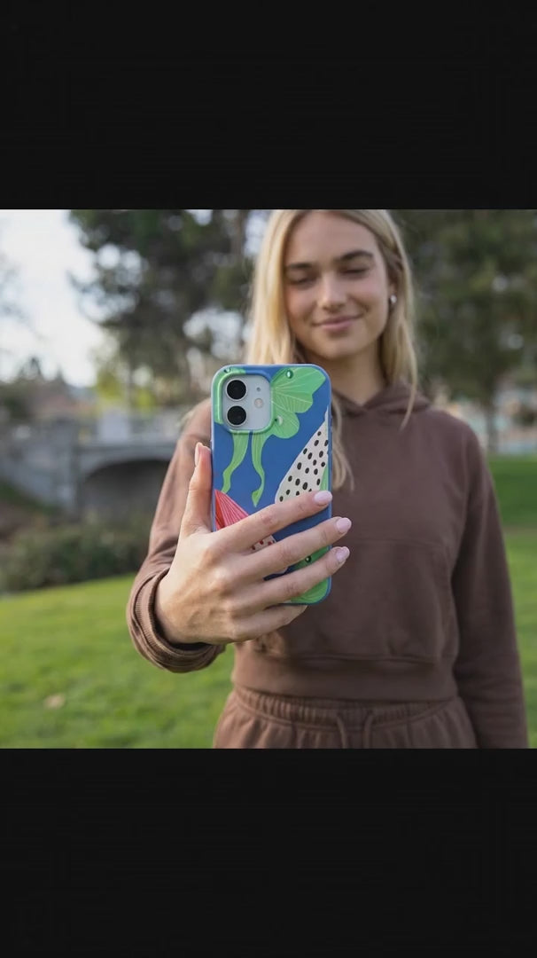 Electric Blue Mothopia iPhone 17 Pro Case - Product video demonstration