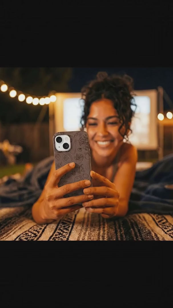 Chocolate Brown Autumn Sweets iPhone 17 Pro Case - Product video demonstration