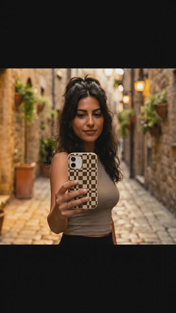 London Fog Chestnut Checkers iPhone 17 Case - Product video demonstration