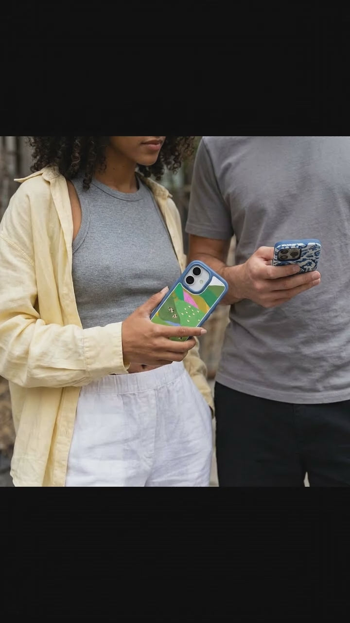 Clear Farm Tales iPhone 17 Case With True Blue Ridge (MagSafe included) - Product video demonstration