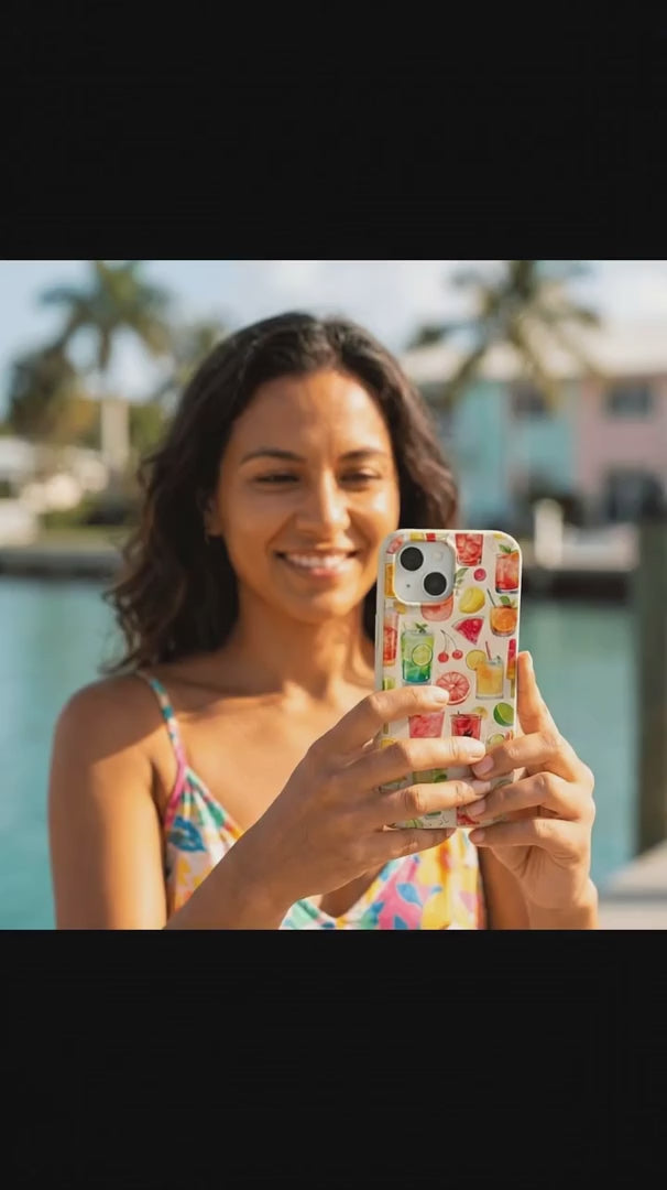 Seashell Sunset Sips iPhone 16 Case - Product video demonstration