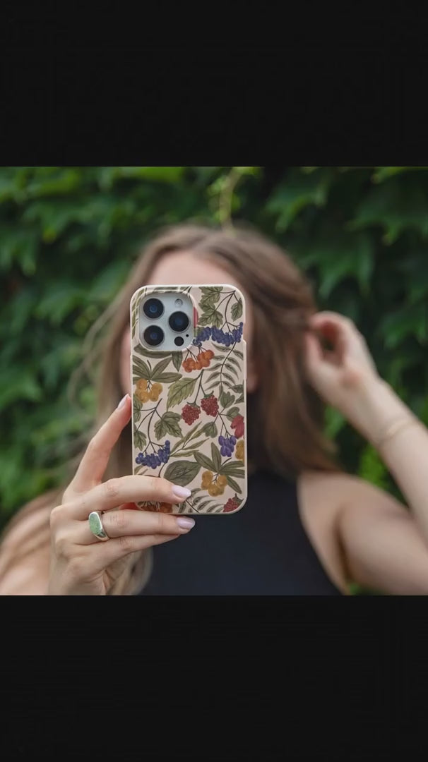 Seashell Fall Berries iPhone 16 Case - Product video demonstration