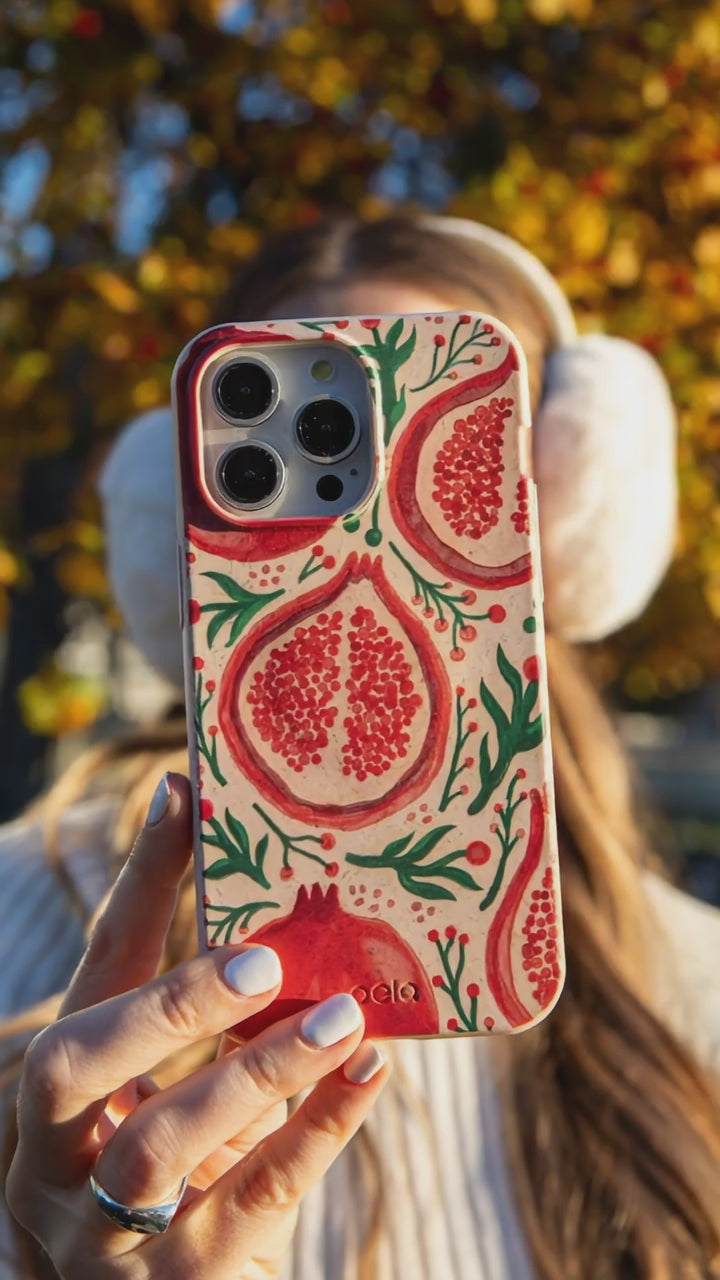 Seashell Pomegranate Cheer iPhone 17 Case - Product video demonstration