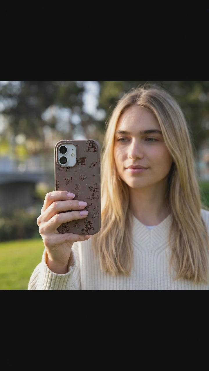 Chocolate Brown Wild Frontier iPhone 17 Case - Product video demonstration