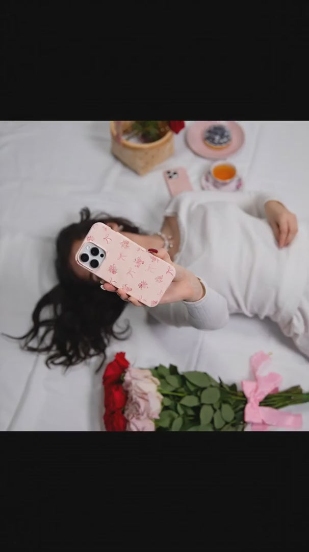 Seashell Roses and Bows iPhone 15 Pro Case - Product video demonstration