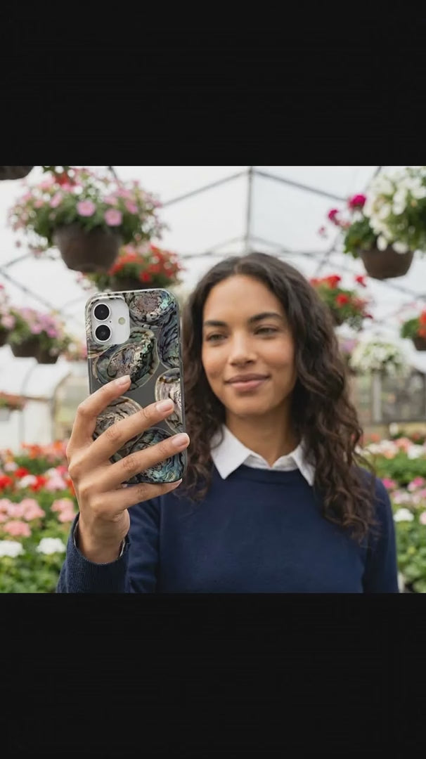 Black Abalone Shells iPhone 16 Pro Max Case - Product video demonstration