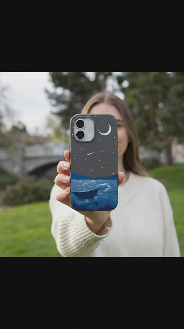 Black Moonlight Lake iPhone 16 Case - Product video demonstration