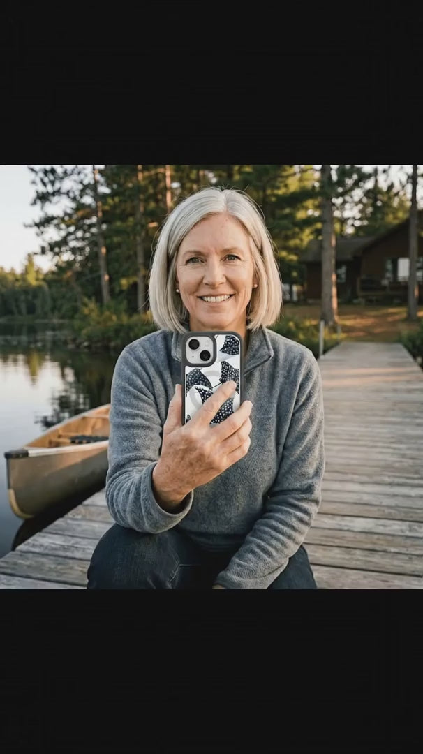 Clear Midnight Rays iPhone 17 Pro Case With Noir Ridge (MagSafe included) - Product video demonstration