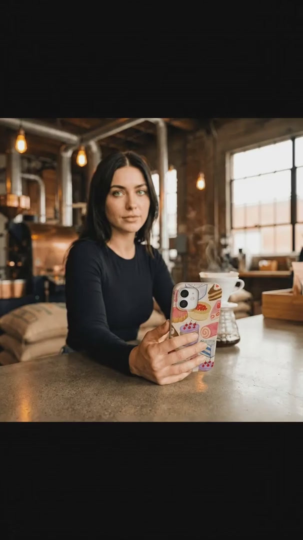 Seashell Crayon Pastries iPhone 14 Case - Product video demonstration